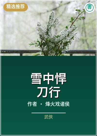 《雪中悍刀行》书封示意图