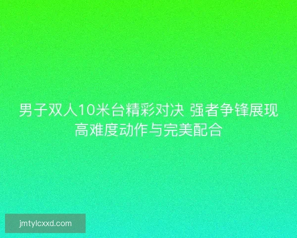 男子双人10米台精彩对决 强者争锋展现高难度动作与完美配合
